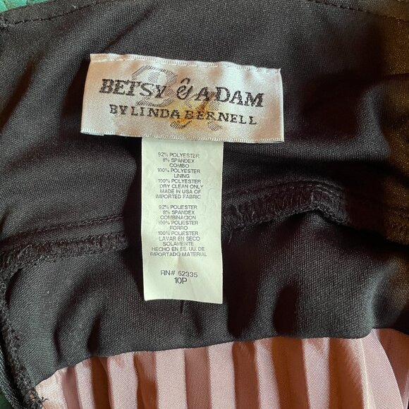 VTG Betsy & Adam Maxi Dress Pleated Ombre Sz 10 - Picture 9 of 9